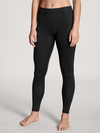 CALIDA Leggings CALIDA Elastic, Damen, Gr. M (44/46), N-Gr, schwarz, Single Jersey, Obermaterial: 94% Baumwolle, 6% Elasthan, lang, Hosen Leggings, elastisch