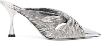 Roberto Cavalli pointed mules - Silver