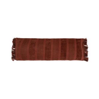 Bazar Bizar Funda de coj&iacute;n de terciopelo en burdeos 35x100x10 cm