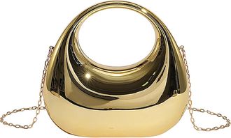 Generic Cymwer Women Acrylic Trendy Evening Clutch Purse Elegant Handbag for Prom Party (Gold)