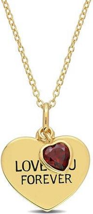 Delmar Love You Forever Pendant Necklace in Red at Nordstrom Rack