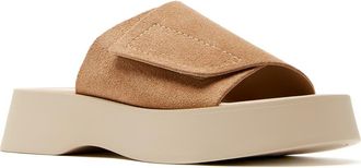 La Canadienne Viv Slide Sandal in Sand Suede at Nordstrom Rack, Size 10