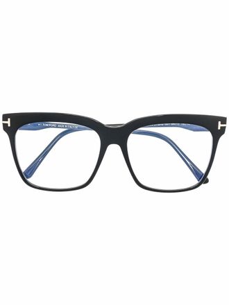 Tom Ford Eyewear square-frame glasses - unisex - Acetate - 54 - Black
