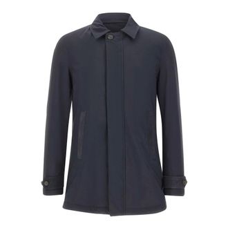 Paul & Shark Typhoon Platinum Jacket with Alcantara Details - male - Paul & Shark - Single-Breasted Coats - Blue - 2XL - Coats
