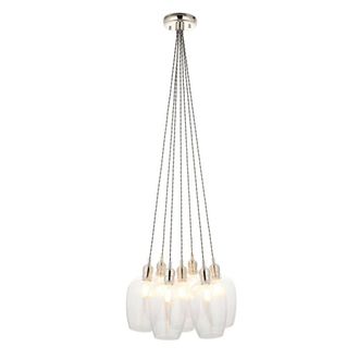 Netlighting Livorno Cluster Pendant & Glass 7 x 10W LED E27 in Grey