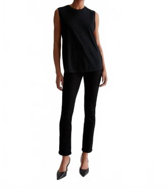 AG - Adriano Goldschmied Mari High-Rise Straight Leg Jeans In Opulent Black