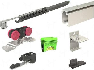 OEM Conjunto Deslizante Saf 80a Mantion Para Puerta 10-20 Kg - Ra&iacute;l 1,95m + 1 Amortiguador M65s - Saf10-80-195-1