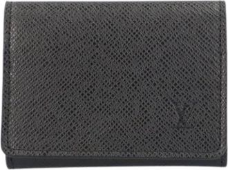 Louis Vuitton Pre-owned Wallets, male, Black, Size: ONE SIZE Pre-owned Taiga Business Card Case