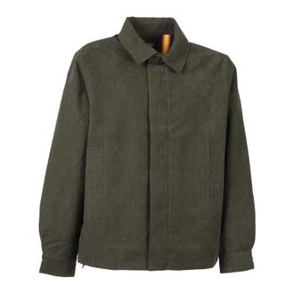 K-Way K-Way, Light Jackets, male, Green, Size: XL Shary Corduroy Corto