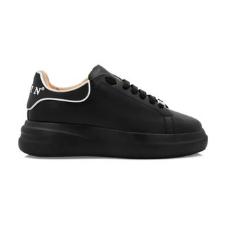 Philipp Plein Schoenen, Heren, Zwart, 44 EU, Leer, Megastar Fondo Bold Sneakers