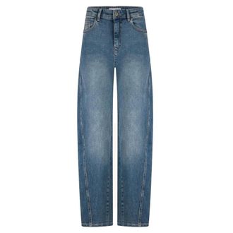 By-Bar Amsterdam Begum Mid Denim Broek - Dames - Jeans - Blauw - Maat: L Denim