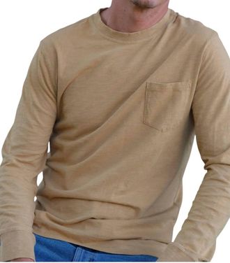 Grayers Hewitt Garment Dyed Pocket Tee In Dijon