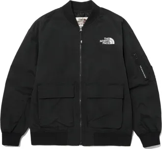 The North Face SS23 Logo Neilton Bomber Jacket Black NJ3BP12J
