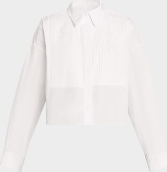 TWP Soon To Be Ex Bib Compact Cotton Poplin Shirt