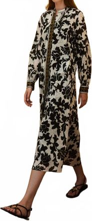 Devotion Twins Armoni Cotton Maxi Dress In Black/white