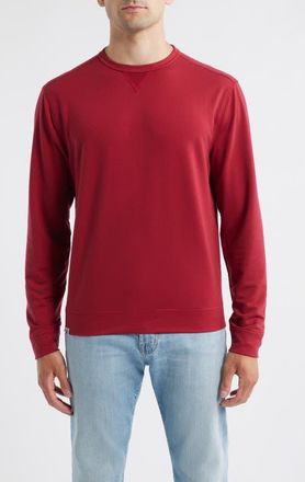 Johnnie-O Willard Crewneck Sweatshirt in Malibu Red at Nordstrom, Size Xx-Large