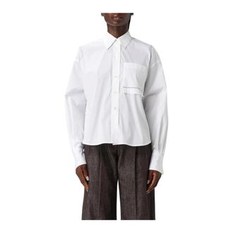 Brunello Cucinelli Brunello Cucinelli, Shirts, female, White, Size: M Cotton Poplin Shirt