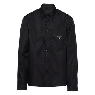Prada Re-Nylon Point-collar Shirt