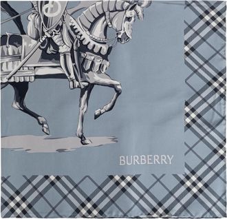 Burberry Check Zijden Sjaal - unisex - Zijden sjaals - Blauw - ONE Size - Accessoires