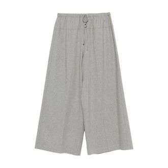 Alysi Broeken, Dames, Grijs, M, Wol, Cropped Broeken