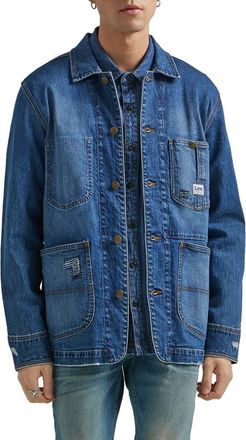Lee Denim Chore Jacket in Mid Wash at Nordstrom, Size Xx-Large