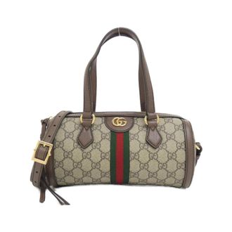 Gucci Beige Brown Gg Supreme Boston Bag (Pre-Owned)
