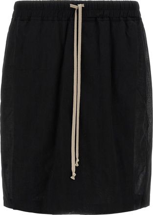 Rick Owens Black Kiltshorts Bermuda Shorts