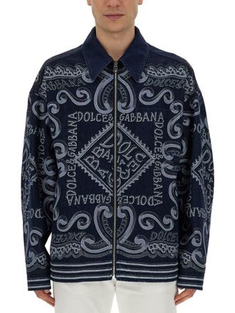 Dolce & Gabbana Navy Print Cardigan
