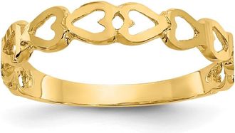 Diamond2Deal 14k Yellow Gold Heart Ring
