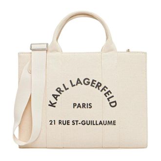Karl Lagerfeld Rue St-Guillaume Medium Square Tote - female - Karl Lagerfeld - Shopping Bags - Beige - ONE SIZE - Bags
