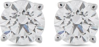 Luxury Bazaar 14K White Gold 1.0ct Lab-Grown Diamond Stud Earrings LG27-120825