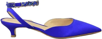 P.A.R.O.S.H. Blue Chanel Viscose Silk Shoes