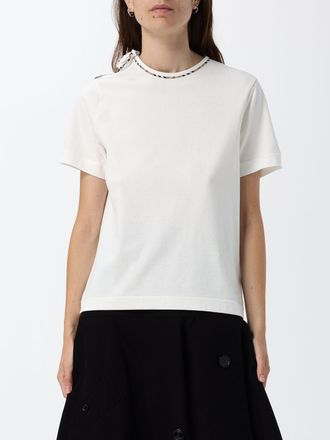 Burberry T-shirt in cotone con logo EKD tono su tono