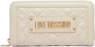 Love Moschino Quilted Zip Wallet - Dames - Portefeuilles - Beige - ONE Size - Accessoires