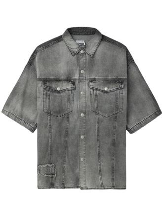 Izzue washed denim shirt - Black