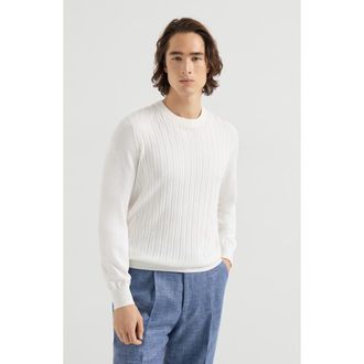 Brunello Cucinelli Cotton sweater in Panama at Nordstrom, Size 46 It