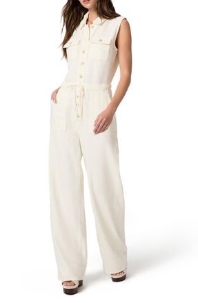 Paige Hayden Sleeveless Jumpsuit in Cream Cloud at Nordstrom, Size 10