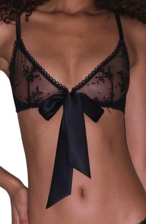 Fleur du Mal Untie Me Underwire Demi Bra in Black at Nordstrom Rack, Size 32C