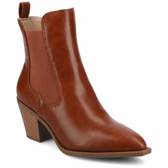 Journee Collection Womens Rosemary Western Chelsea Booties