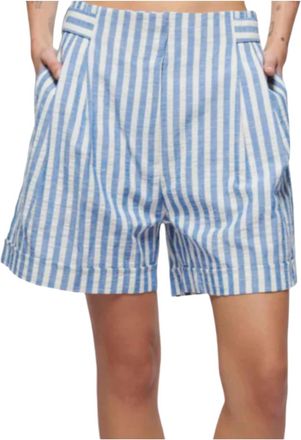 Nation Ltd Maja Short In Parisian Blue Stripe