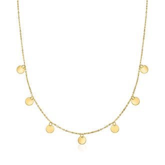 RS Pure by Ross-Simons Italian 14kt Yellow Gold Multi-Circle Necklace