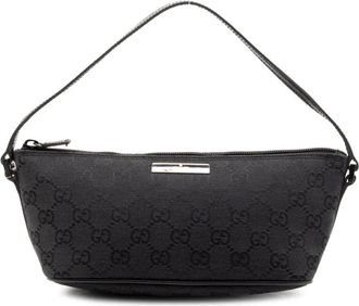 Gucci Borsa a spalla Boat in tela GG 2000-2015 - Nero
