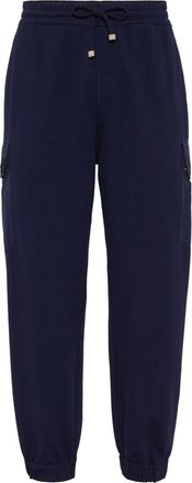 Brunello Cucinelli straight-leg cotton-blend track pants - men - Nylon/Cotton - M - Blue
