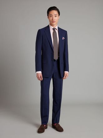 Oliver Brown Mayfair Tailored Fit Suit - Navy Fresco Wool