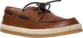 Andr&eacute; Assous Allen Boat Shoe in Cognac Pebbled Leather at Nordstrom, Size 12