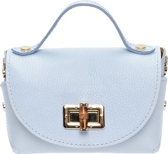 Anna Luchini Turquoise Rundleer Tas