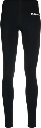 Jil Sander Broeken - Dames - Leggings - Zwart - S - Nylon - Broeken