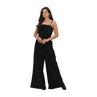 Y.A.S Y.a.s - Yaslipas Strap Rosette Jumpsuit - Dames - Jumpsuits & Playsuits - Zwart - Maat: S Poliester