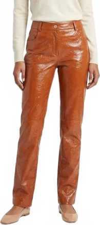 Msgm Contemporary Straight Leg Trousers In Honey
