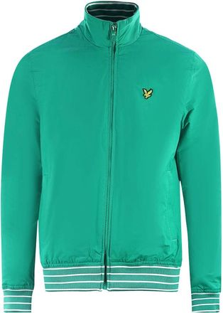 Lyle & Scott Mens Lyle & Scott Tipped Funnel Neck Aqua Salt Jacket - Blue - Size: 38/Regular
